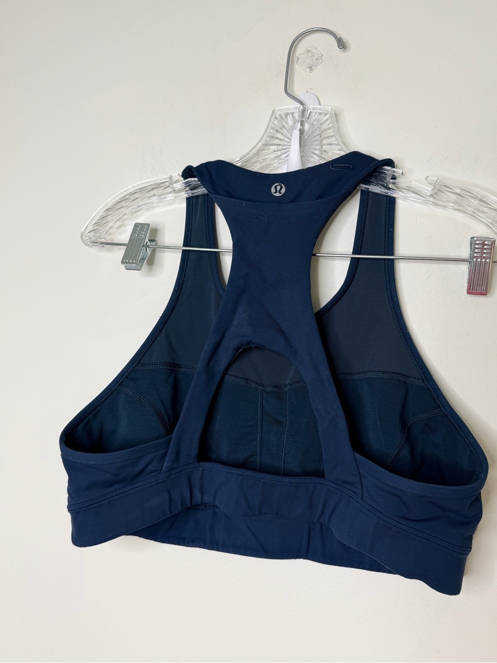 Lululemon Pace Perfect Bra Navy Racerback Sports Bra Size 12